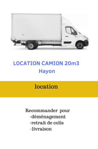 Location camion 20m3 a vec chauffeur
